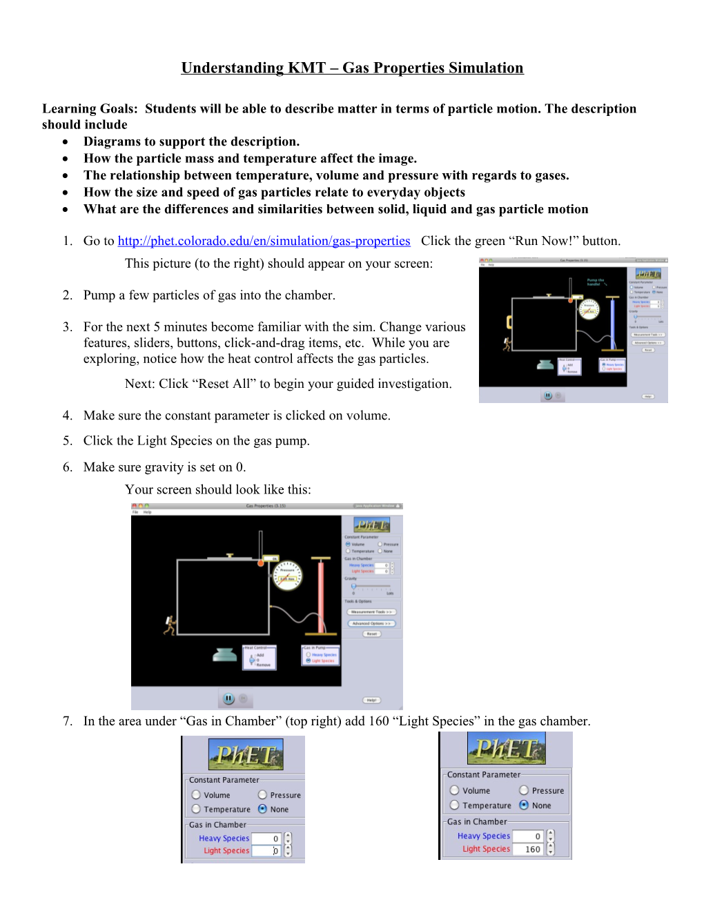 Understanding KMT Gas Properties Simulation