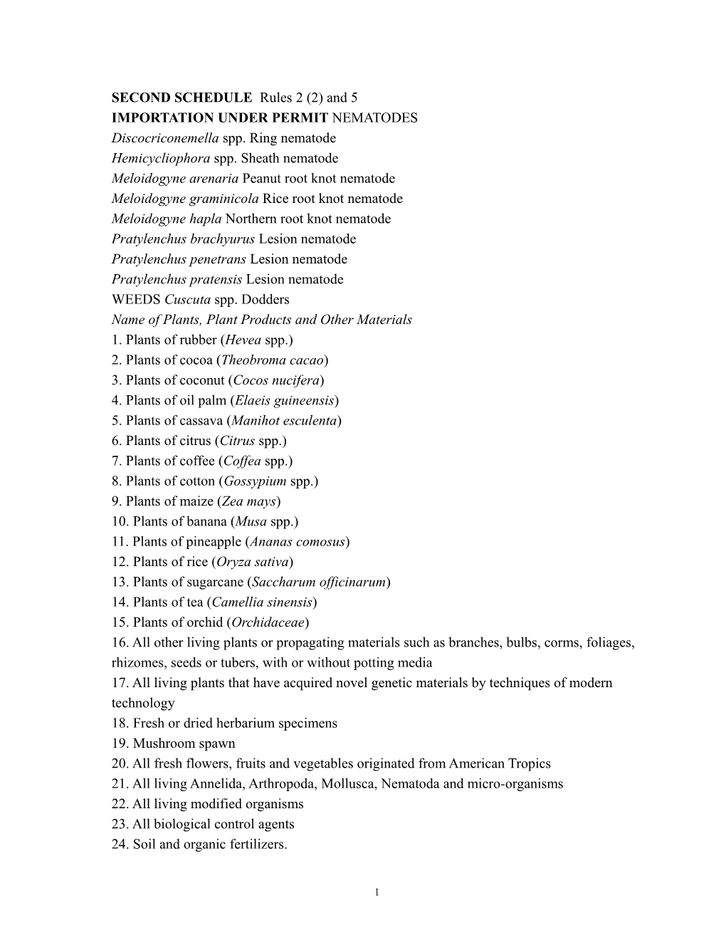 SECOND SCHEDULE Rules 2 (2) and 5