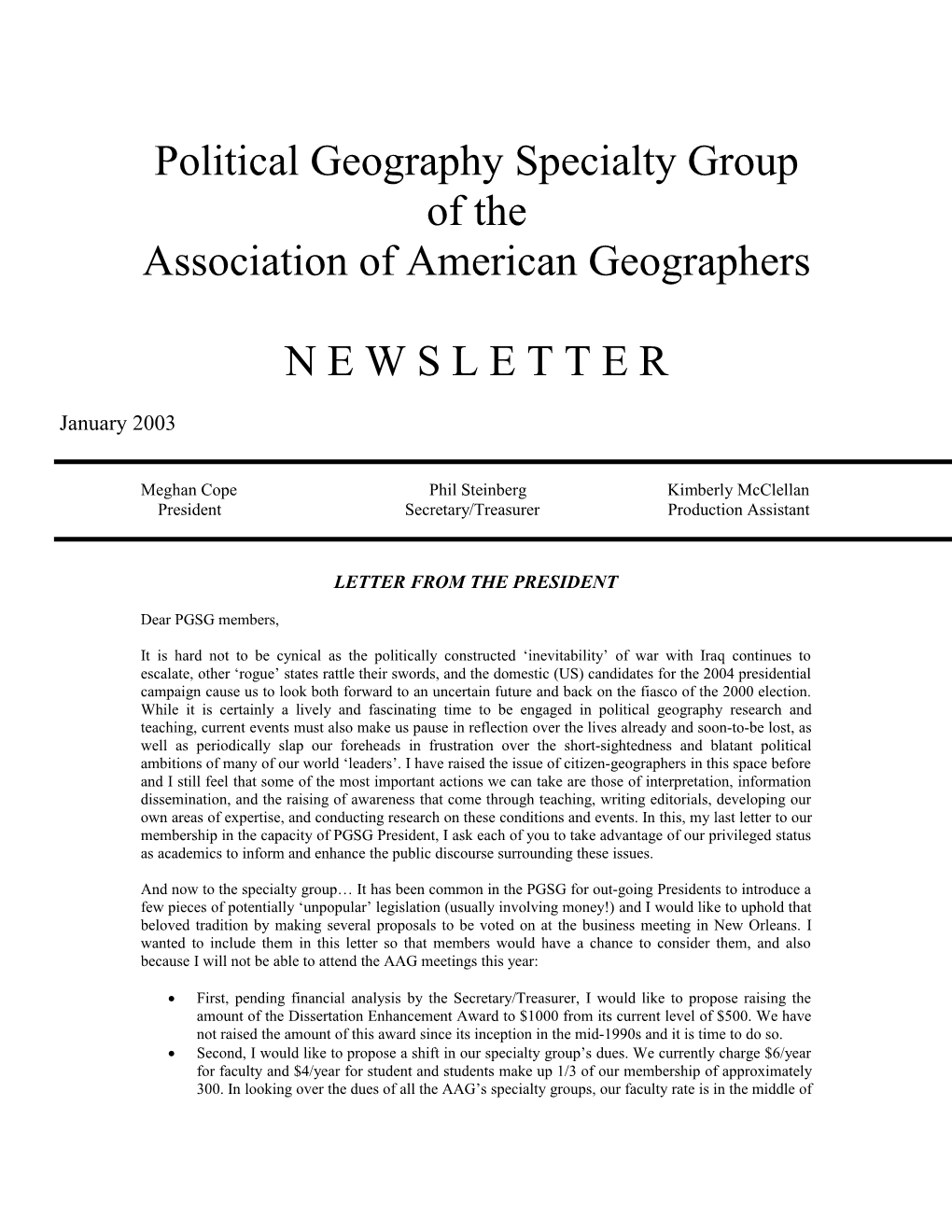 Political Geography Specialty Group
