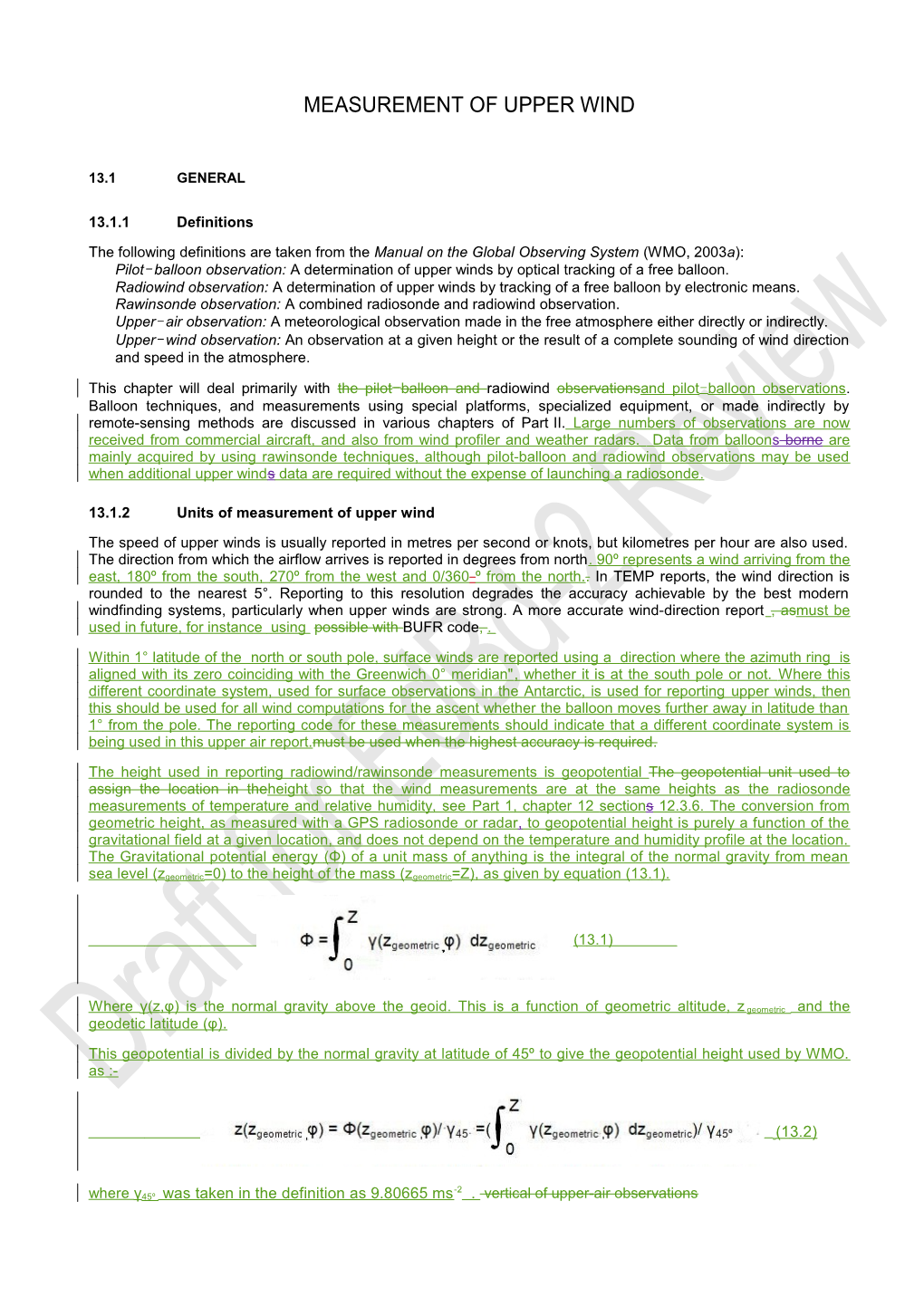 Measurement of Upper Wind