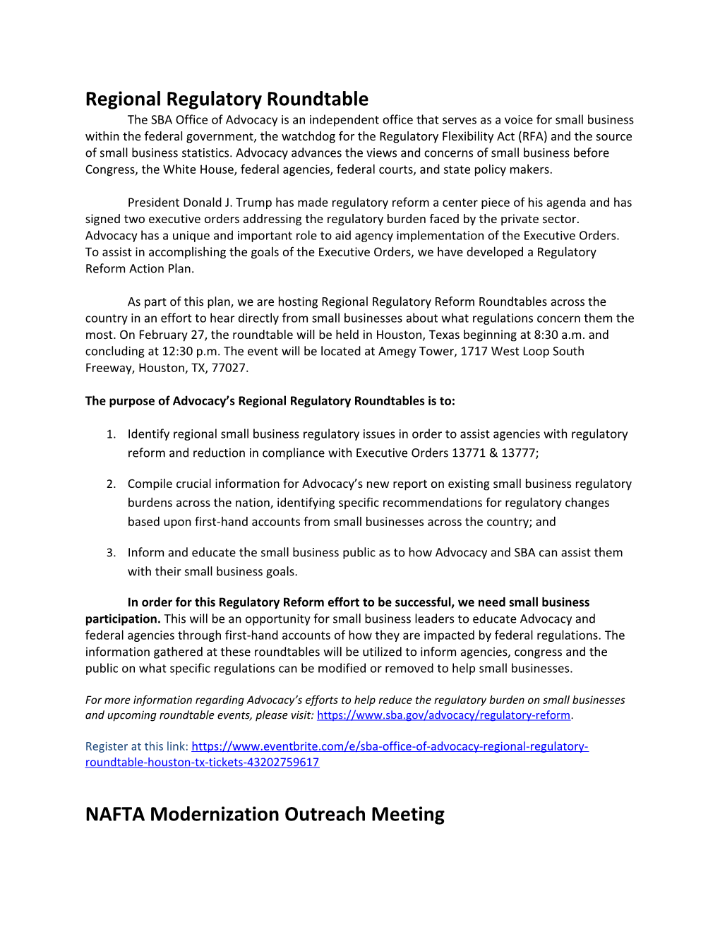 Regional Regulatory Roundtable