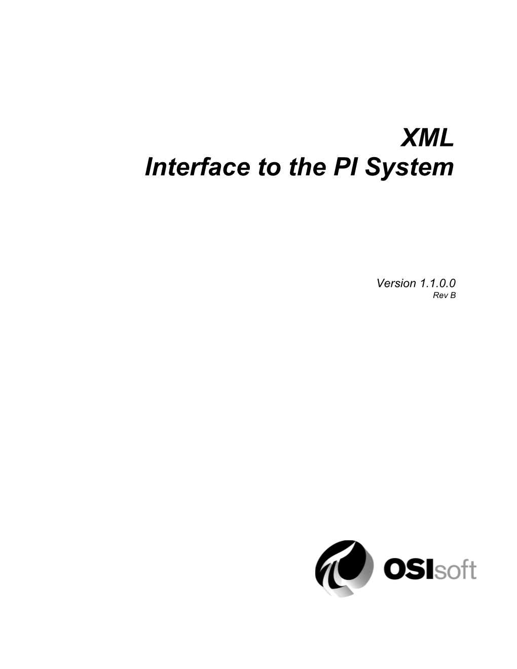 XML Interface to the PI System