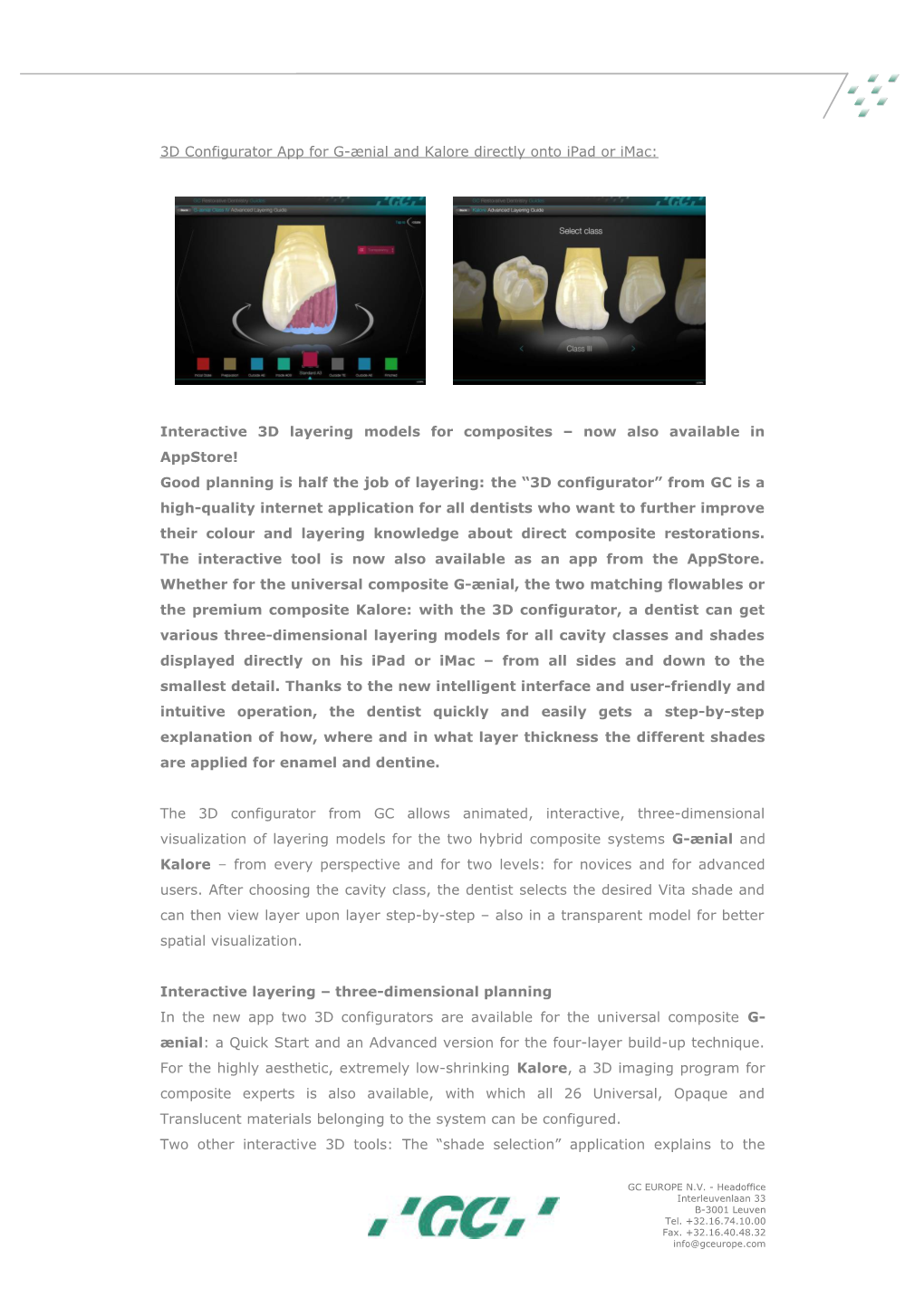 3D-Konfigurator-App Für G-Ænial Und Kalore Direkt Aufs Ipad Oder Den Imac