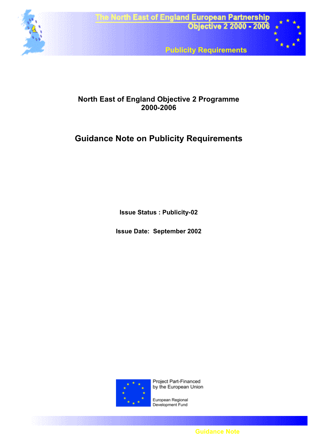 North East of England Objective 2 Programme 2000-2006