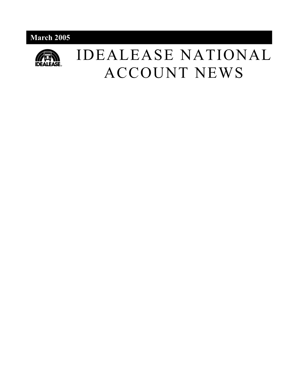 Idealease National Account News