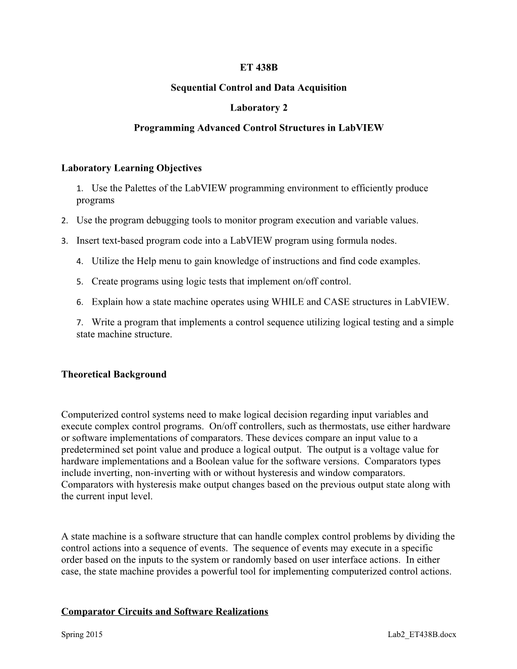 Sequential Control and Data Acquisition