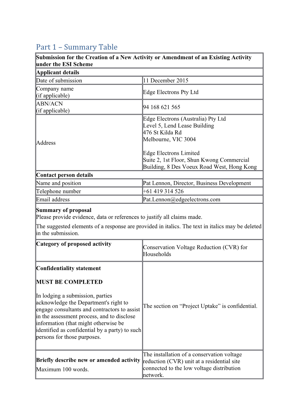 Part 2 Claims Against Assessment Criteria