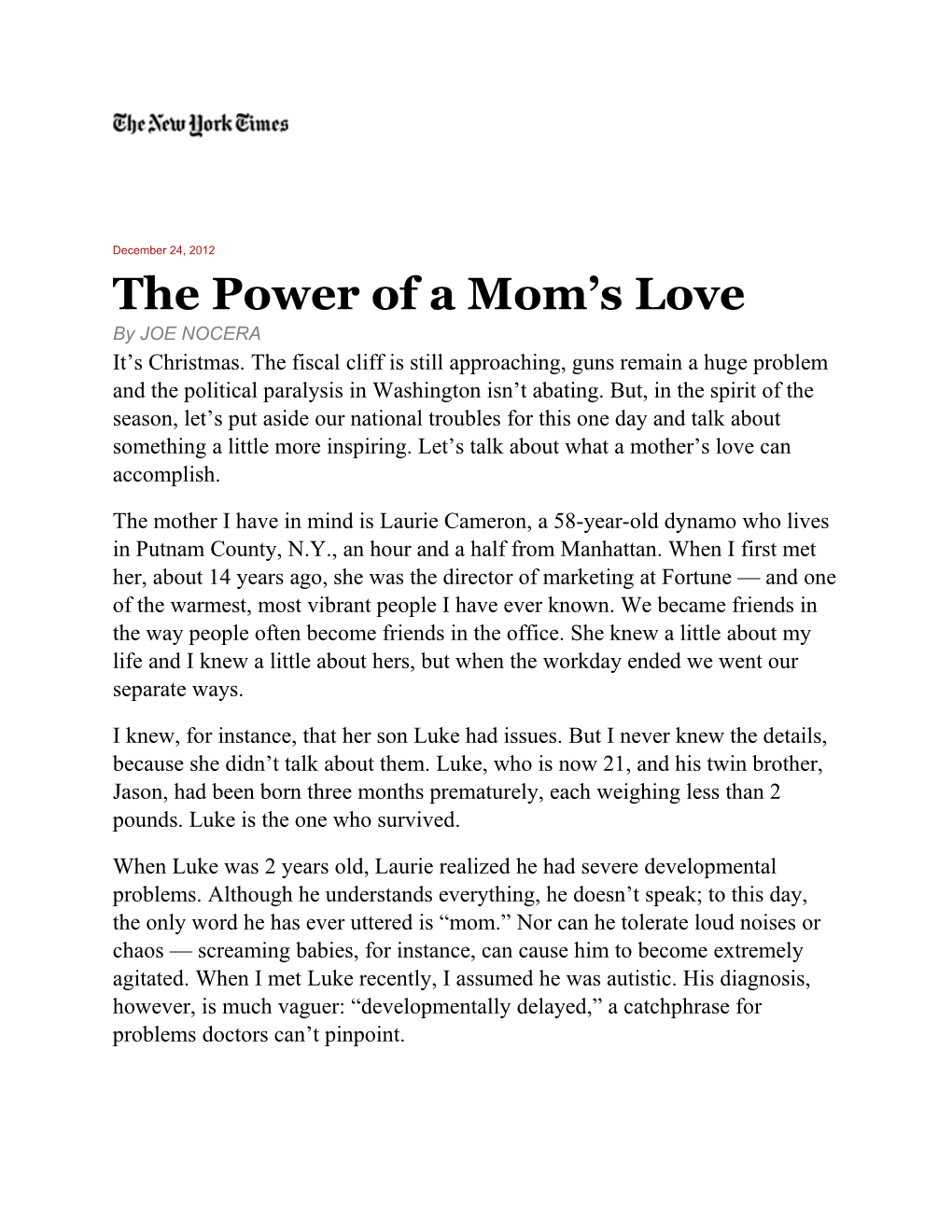 The Power of a Mom S Love