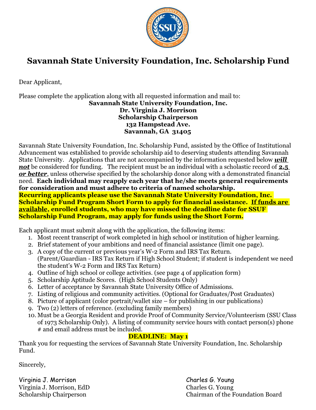 Savannah State University Foundation, Inc