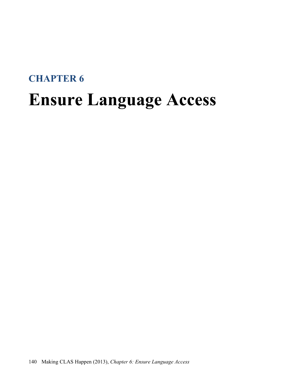 Ensure Language Access