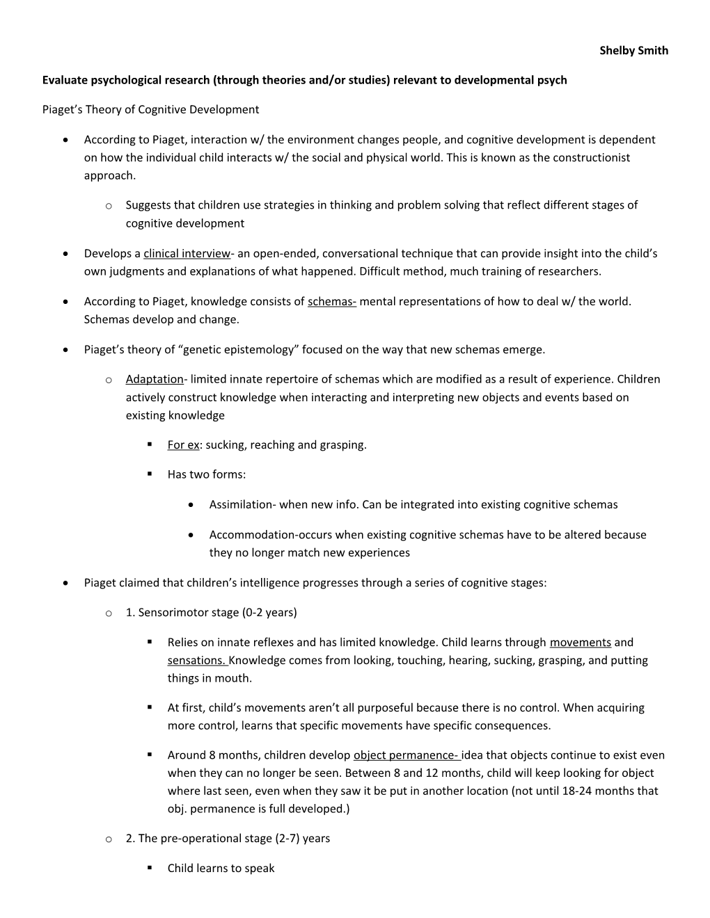 Evaluate Psychological Research (Through Theories And/Or Studies) Relevant to Developmental