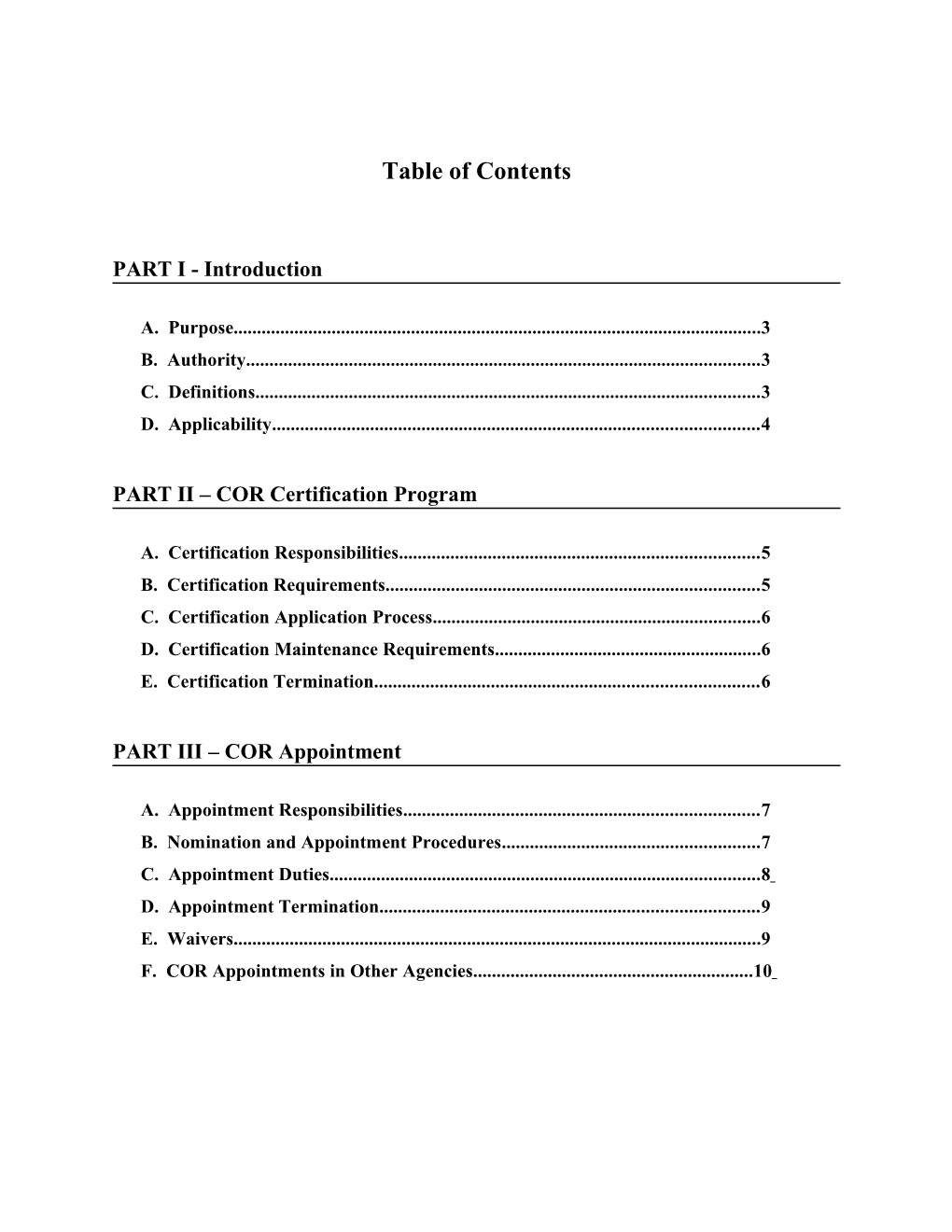 DOI Contracting Officer S Representative Program