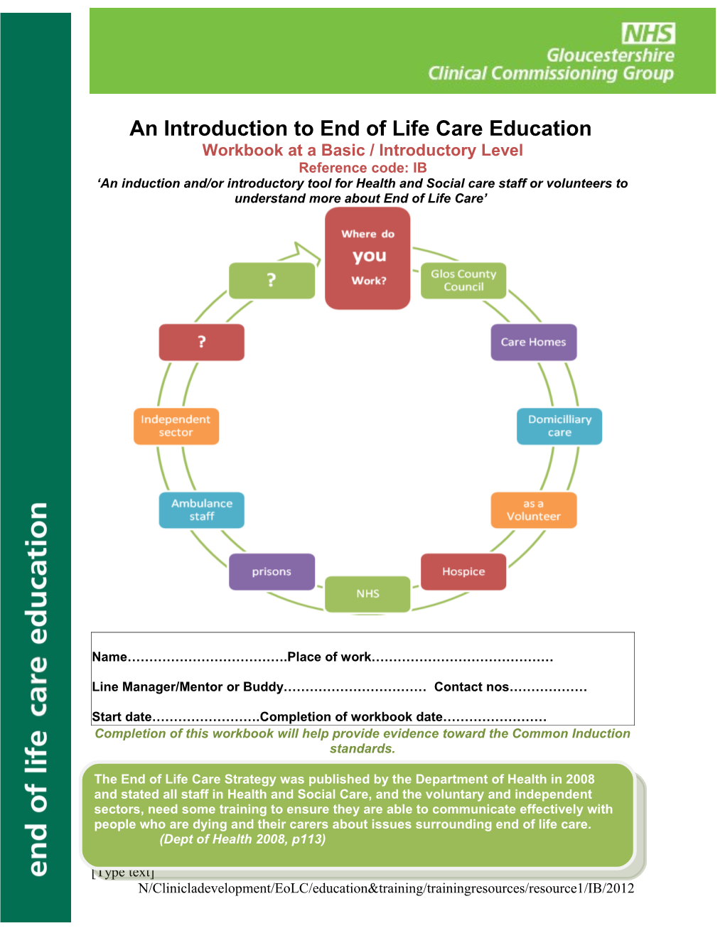 An Introduction to End of Life Care Education