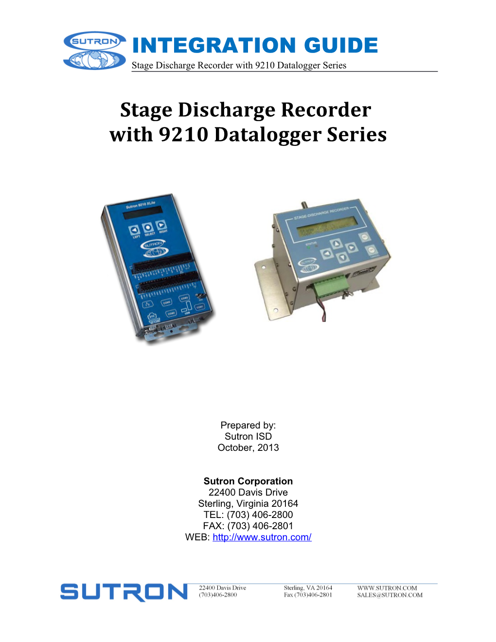 Stage Discharge Recorder with 9210 Datalogger Series