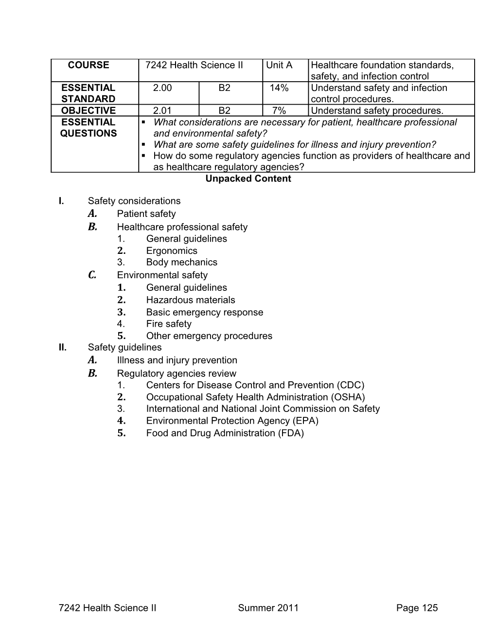 What Considerations Are Necessary for Patient, Healthcare Professional and Environmental