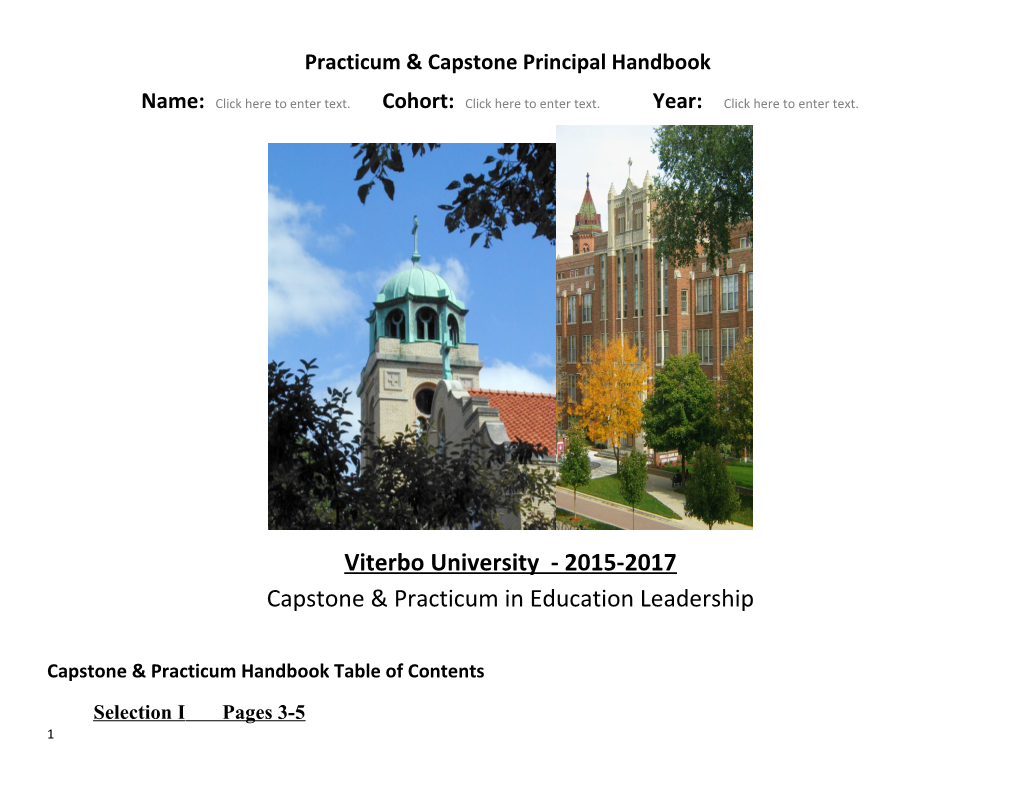 Practicum & Capstone Principal Handbook