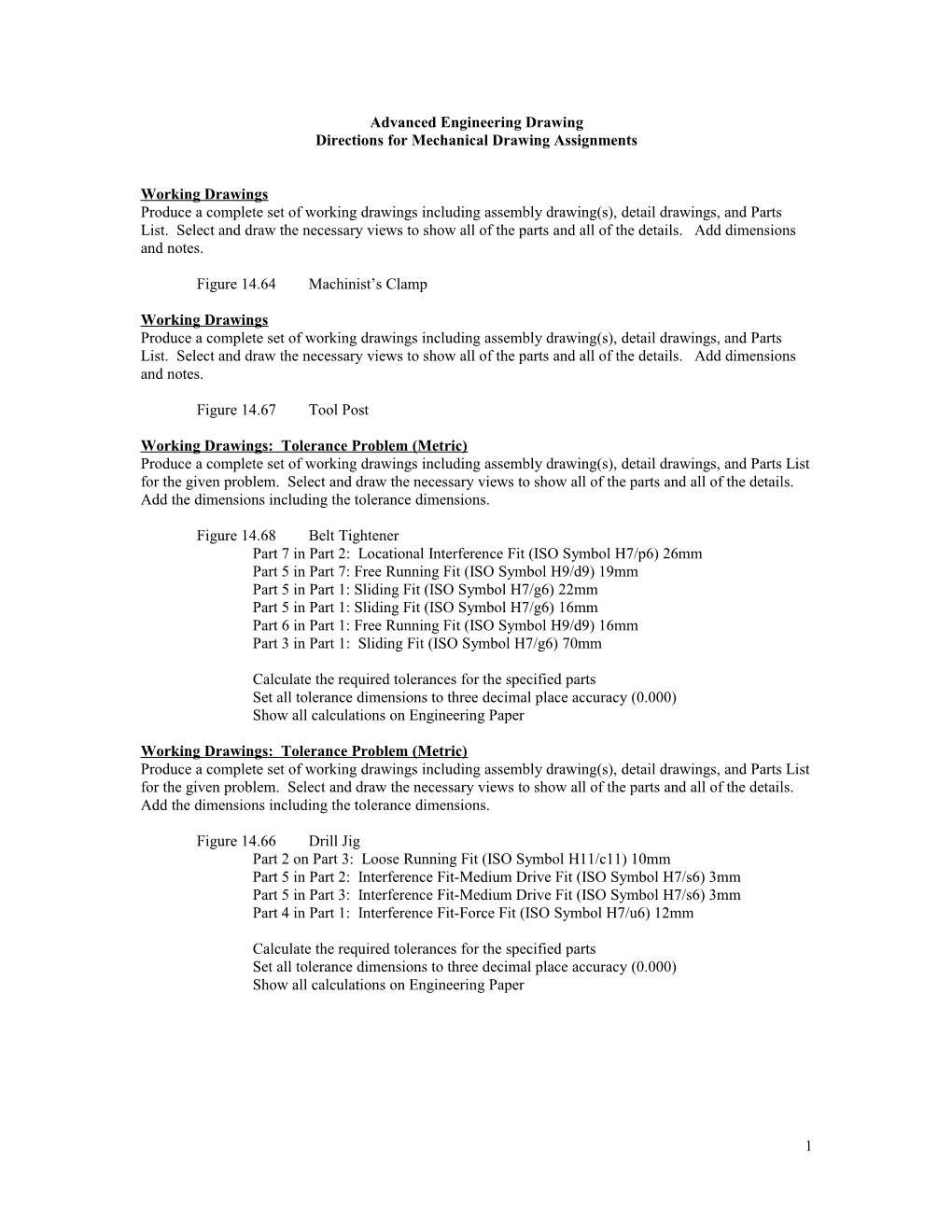 Advanced Engineering Drawing