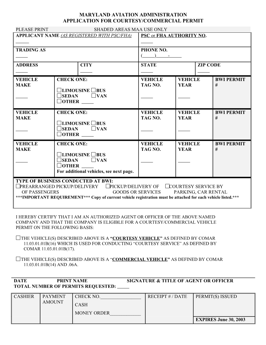 Courtesy Commercial Vehicle Application