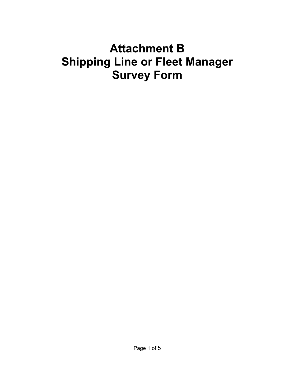 Shipping Line Or Fleet Manager
