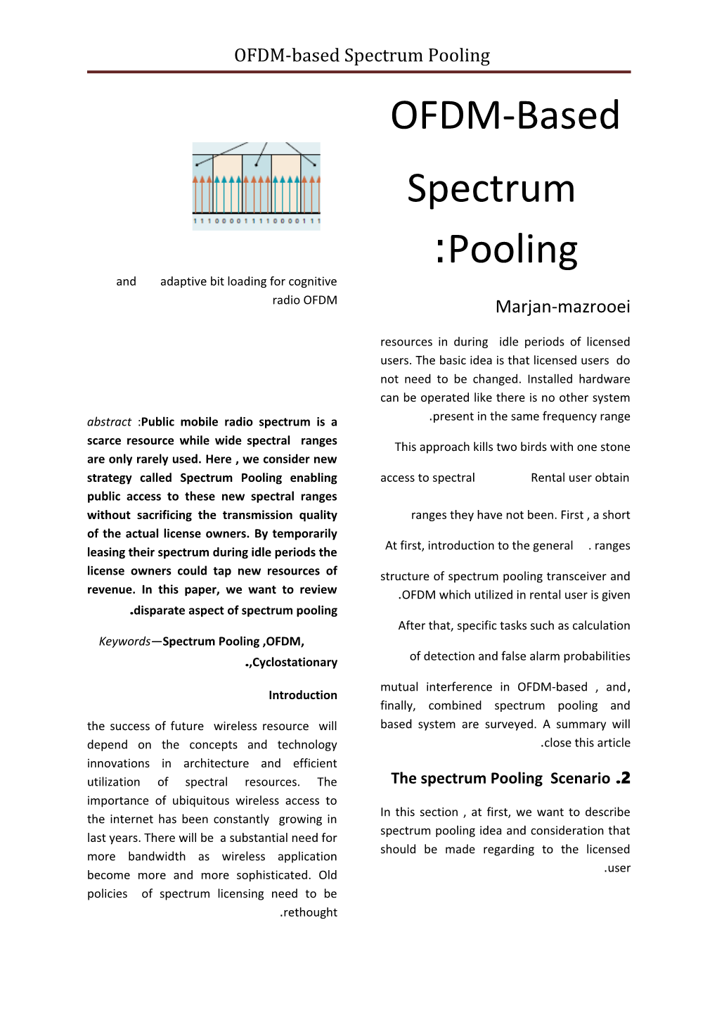 OFDM-Based Spectrum Pooling