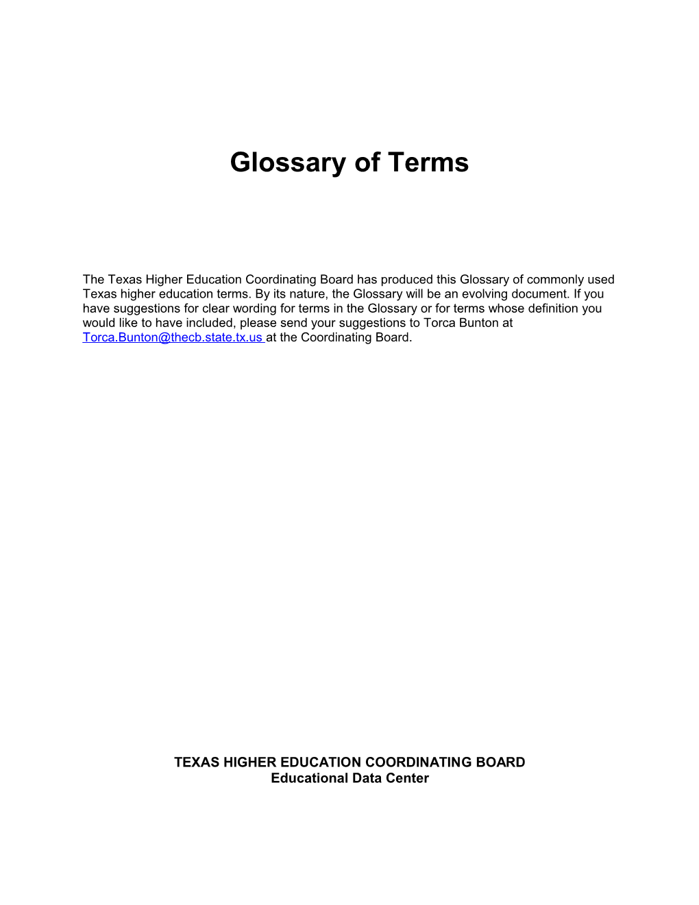 Glossary of Terms 12-5-2012