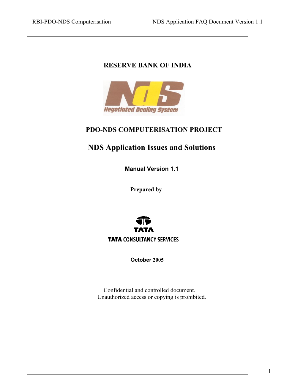 NDS Application Errors