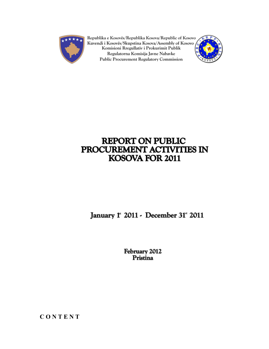 Report of Public Signed Contracts During 2011