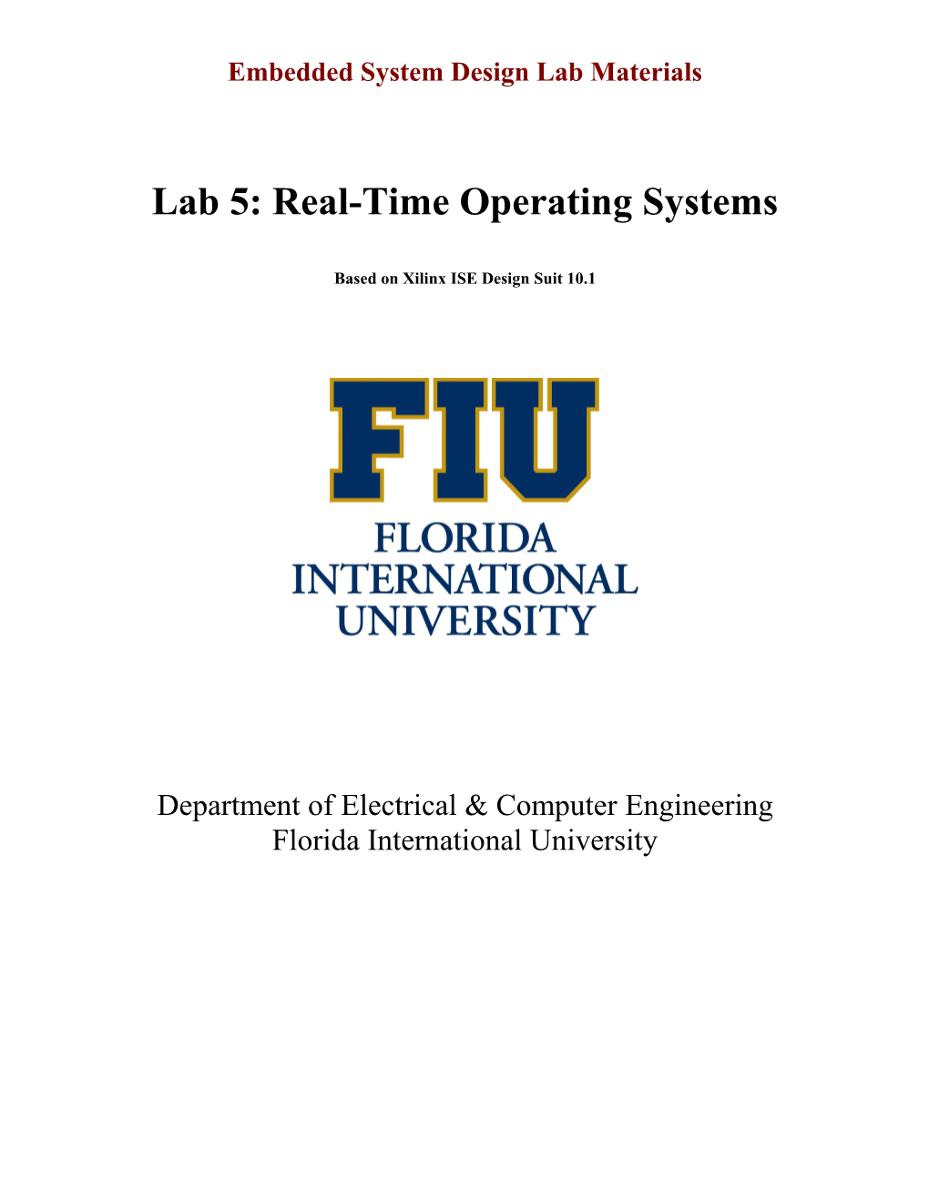 Lab 5: Real-Time Operating Systems