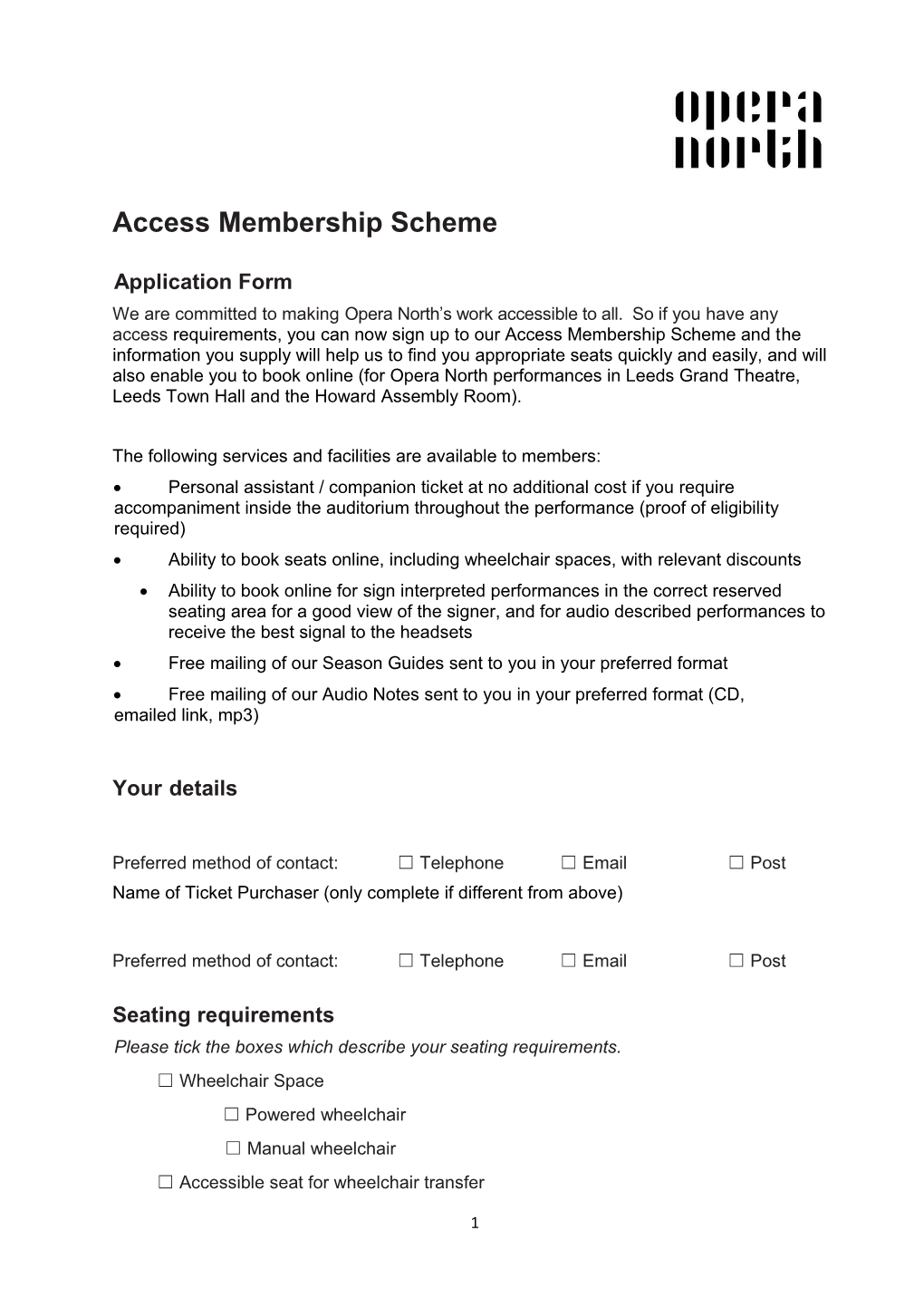 Accessmembership Scheme