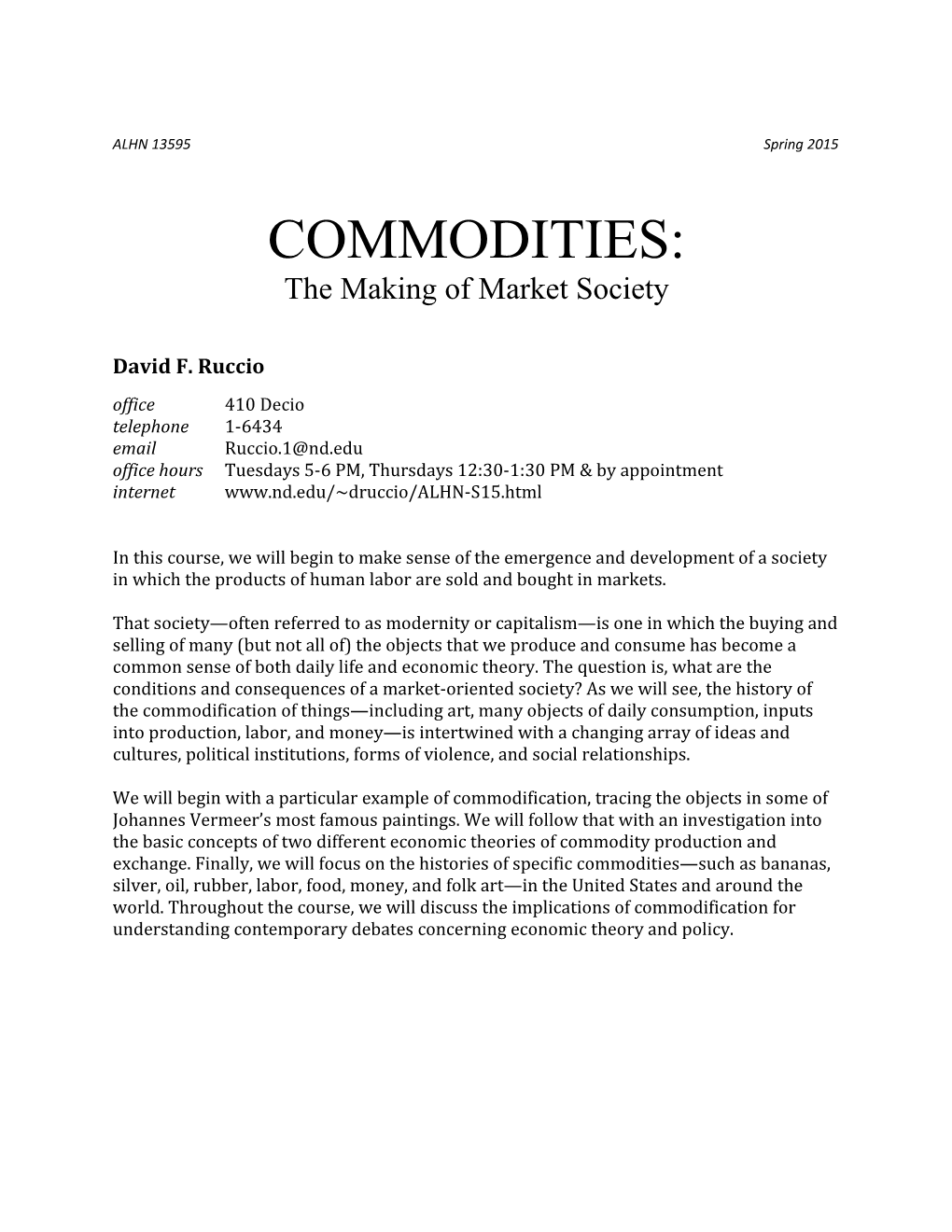 The Making of Market Society