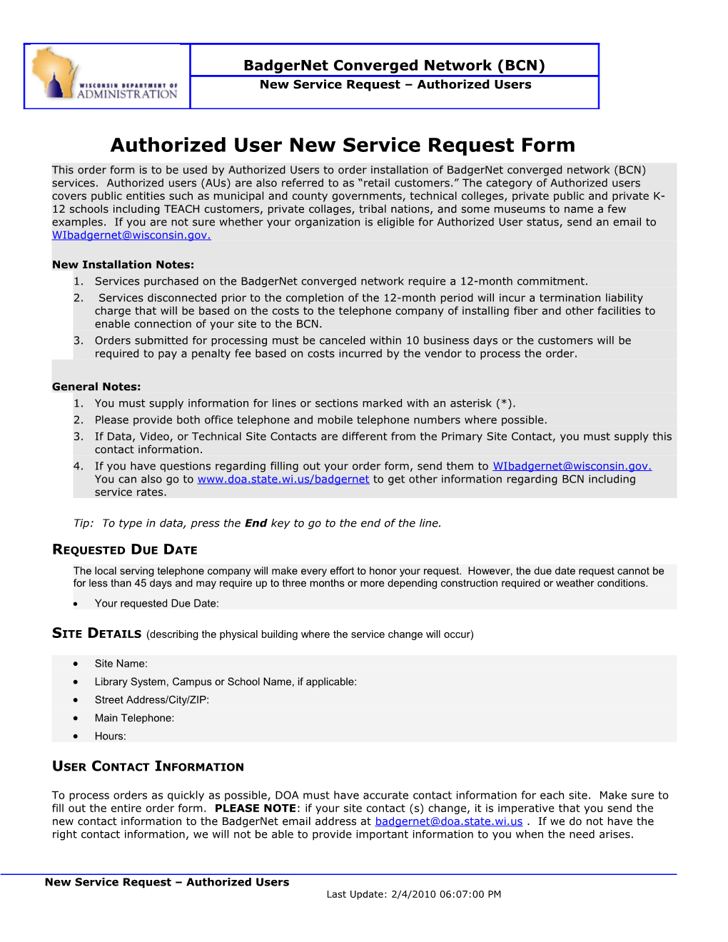 DEG Customer Template