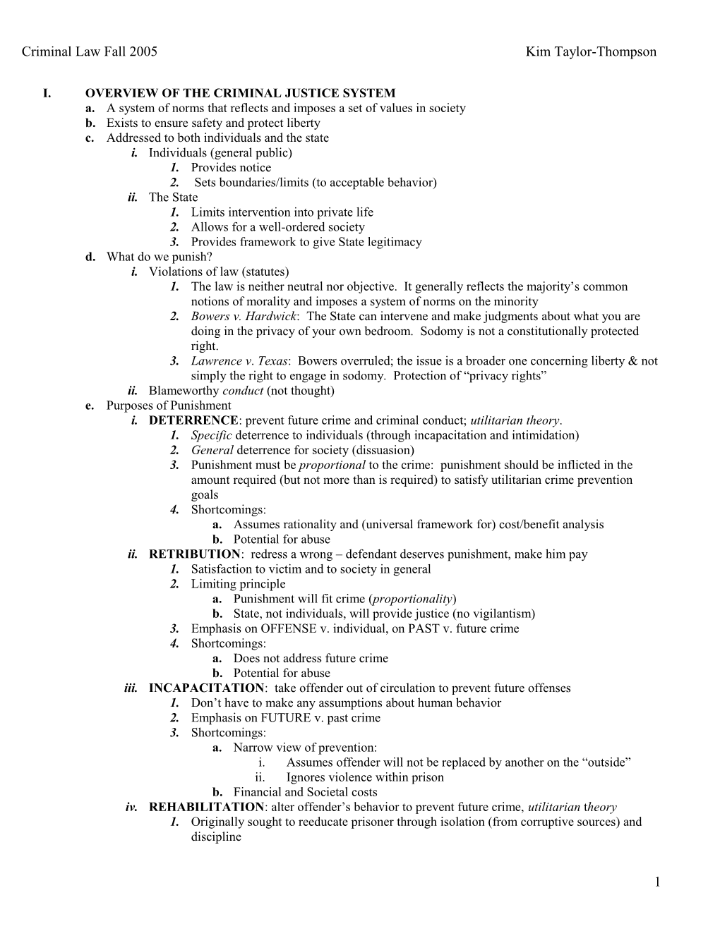 I.Overview of the Criminal Justice System