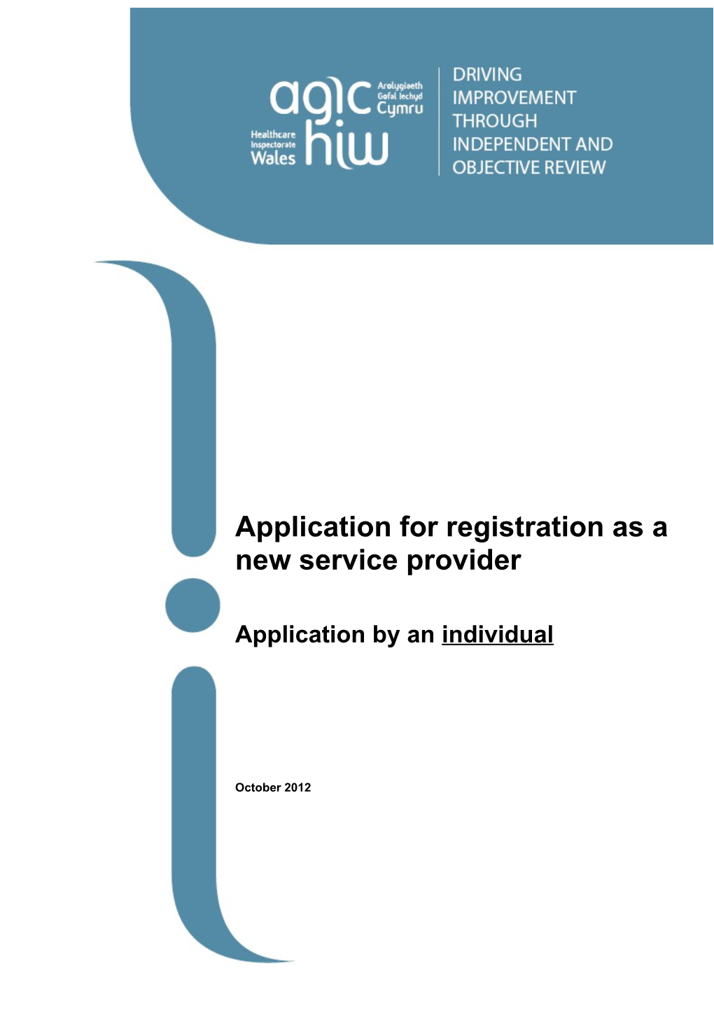 Application for Registration As A