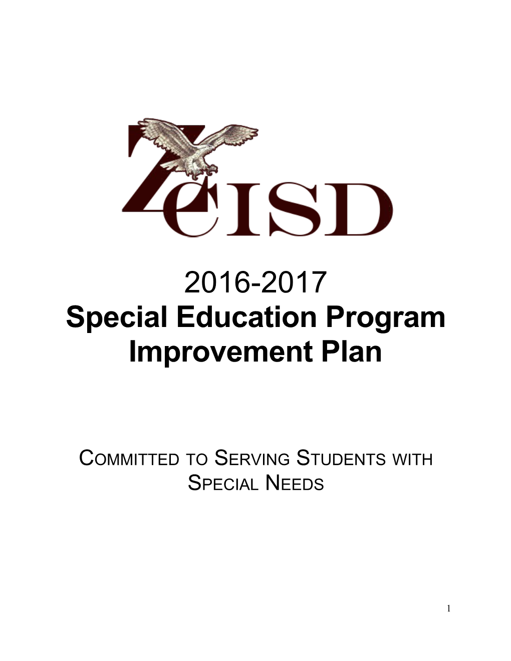 Special Education Program Improvement Plan