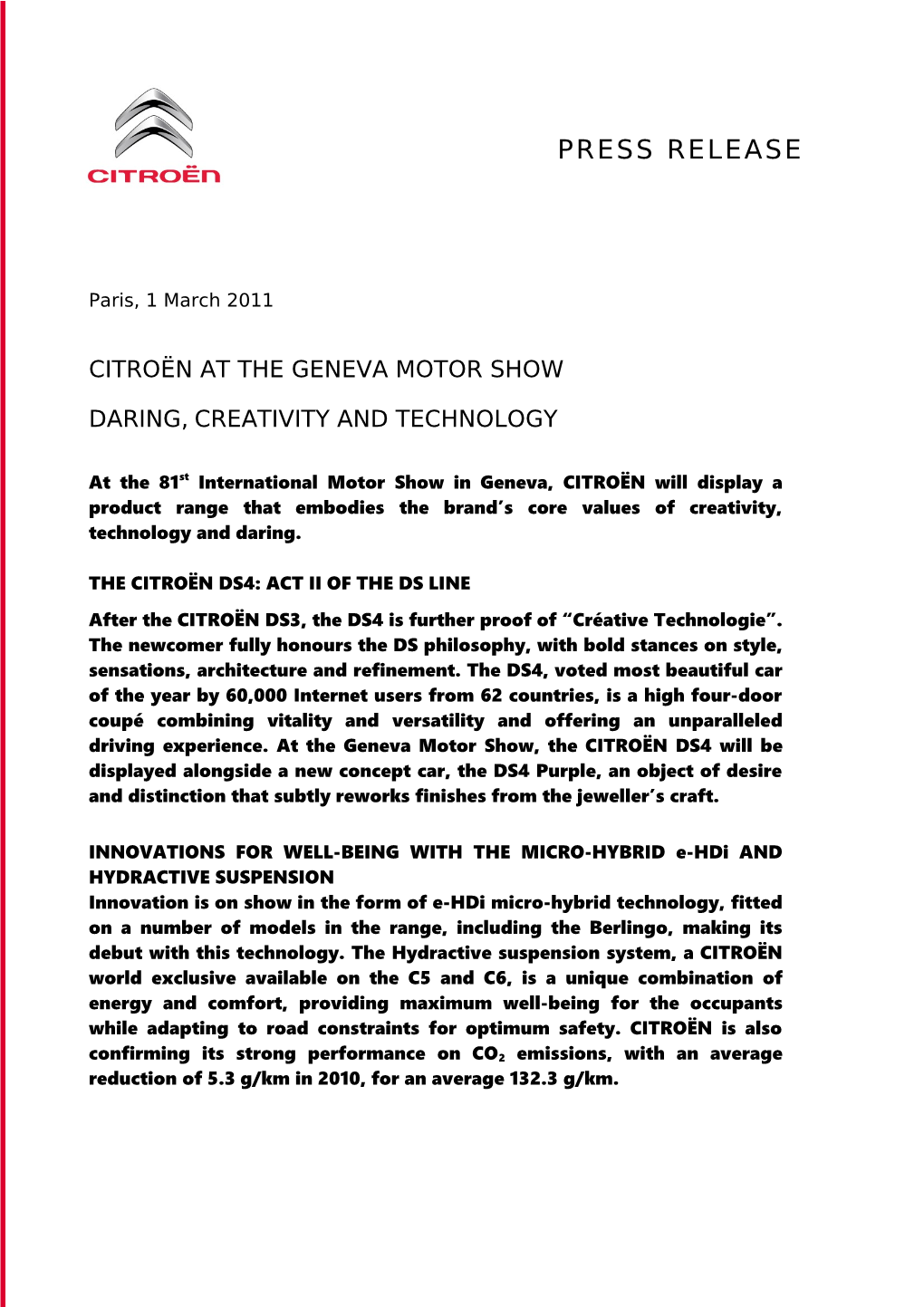 Citroënat the Geneva Motor Show
