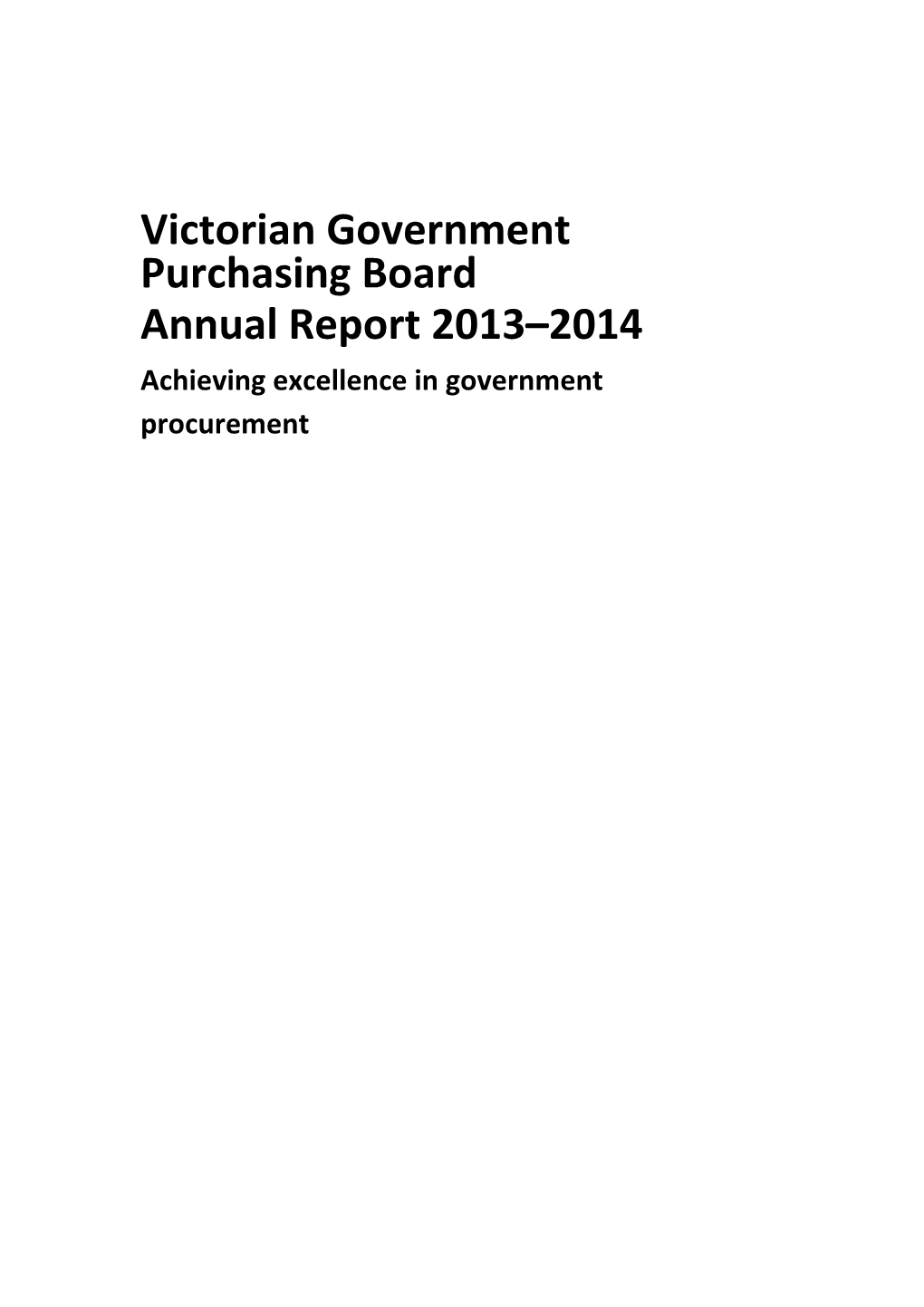 Victorian Government Purchasing Board