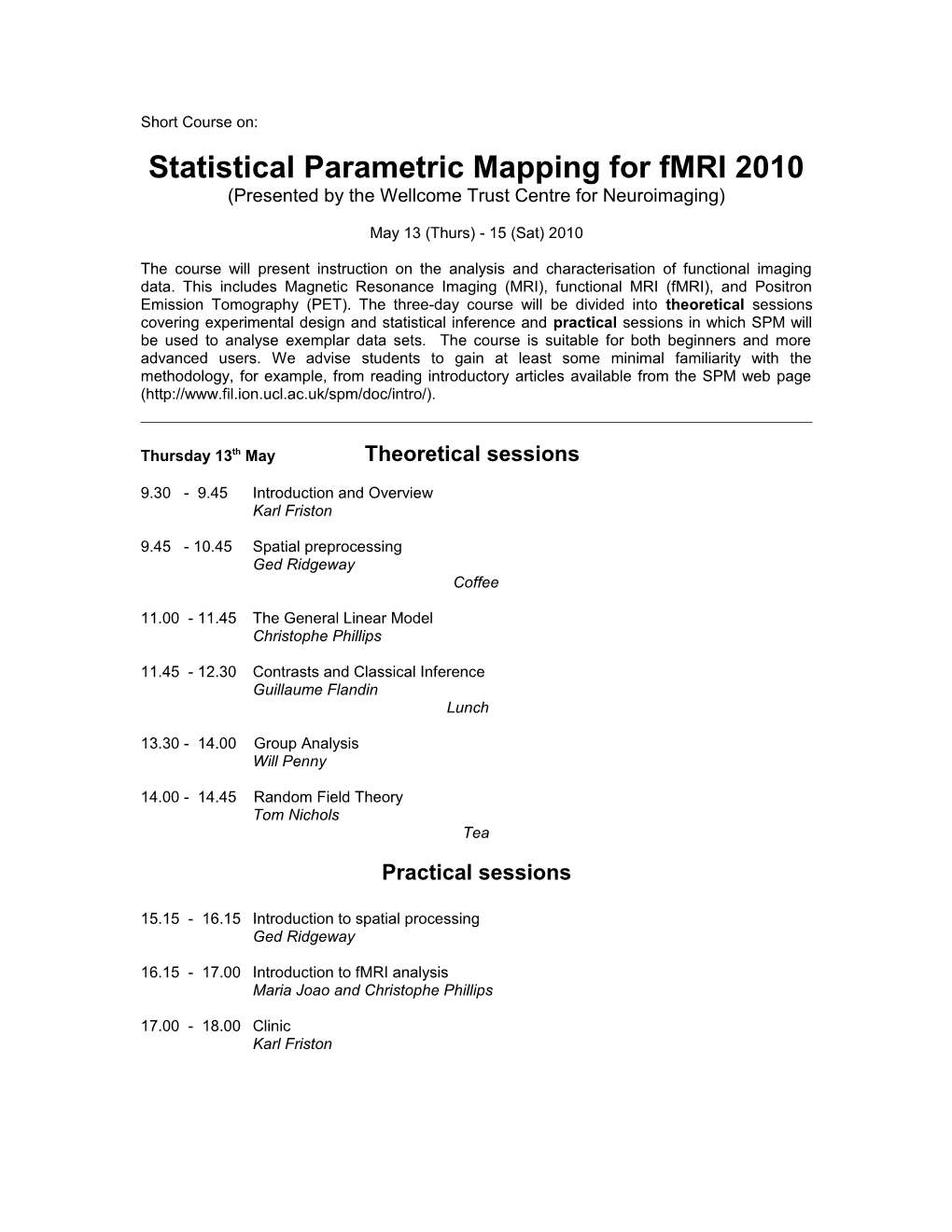 Timetable SPM Course October 2008