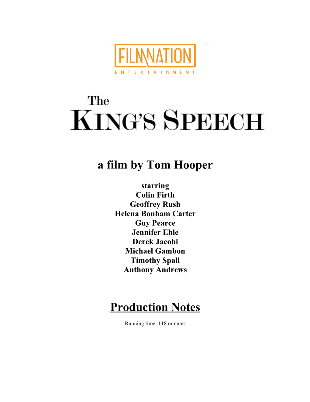 A Film by Tom Hooper