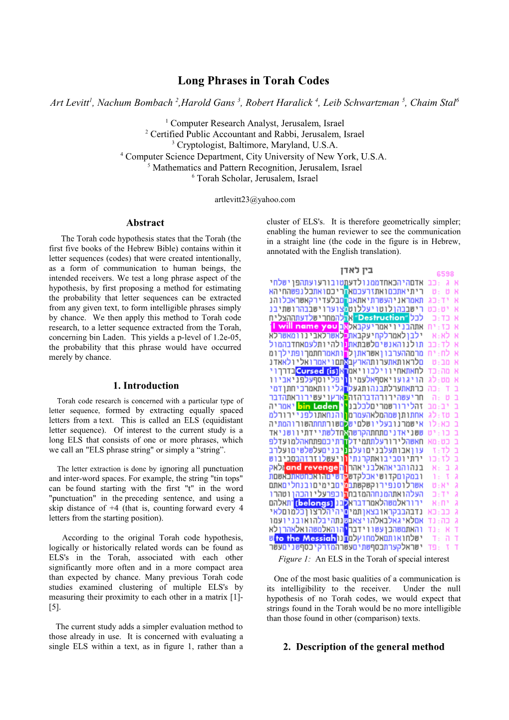 Long Phrases in Torah Codes