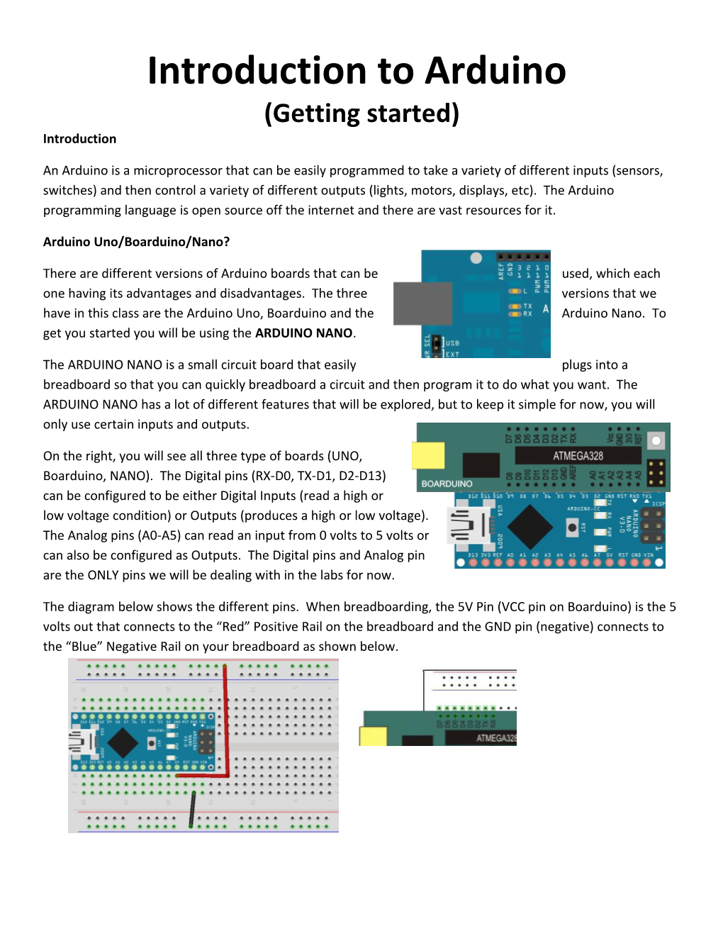 Introduction to Arduino