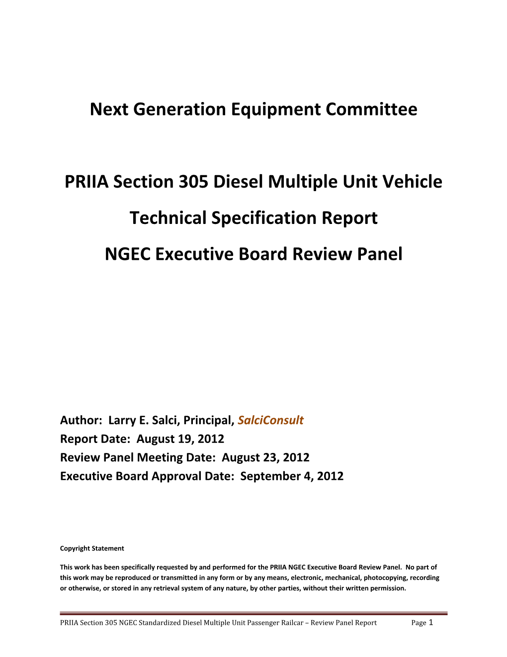 Next Generation Equipment Committee