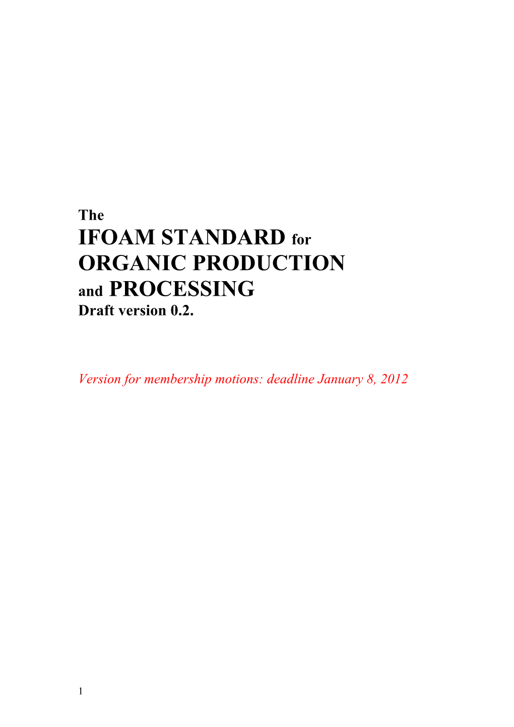 IFOAM Standardfor