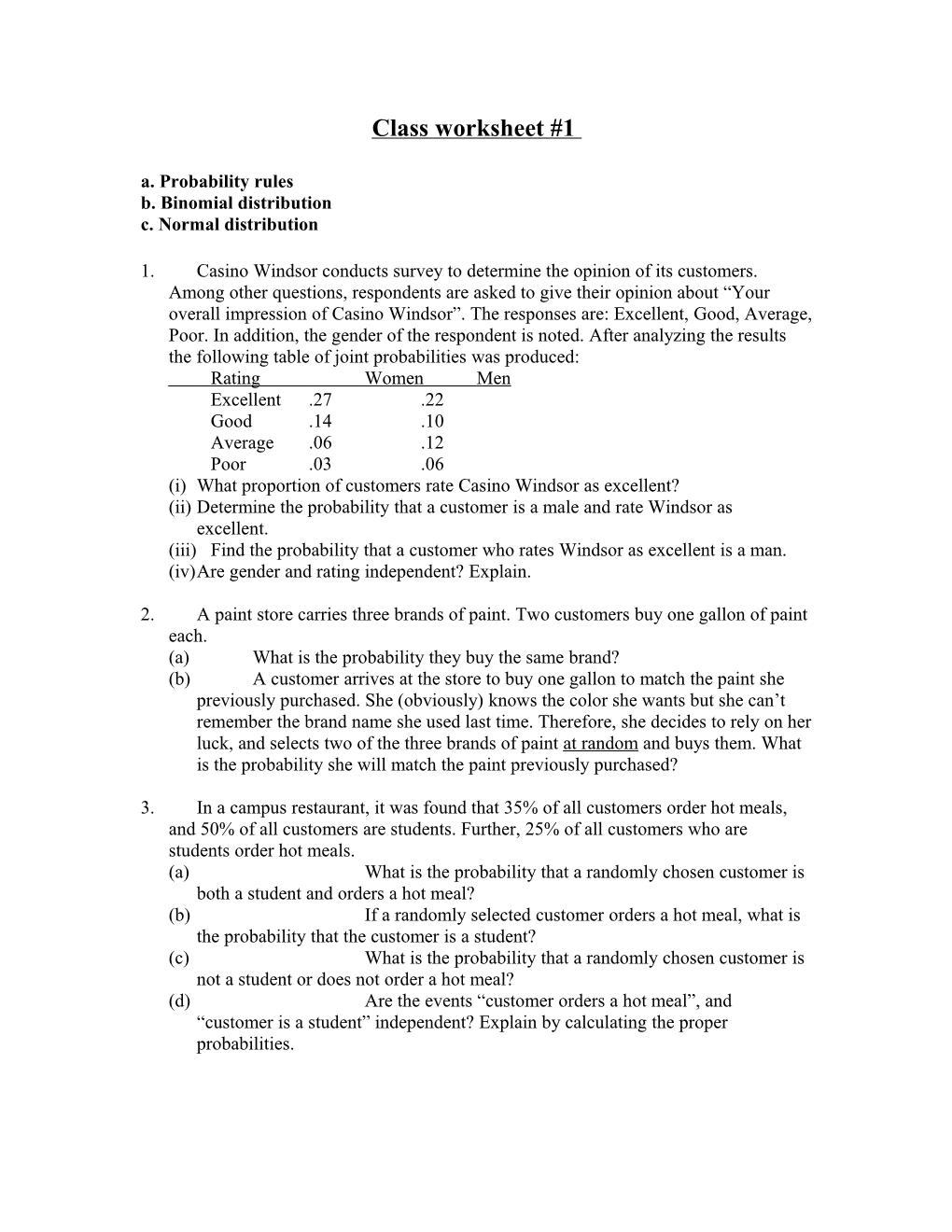 A. Probability Rules