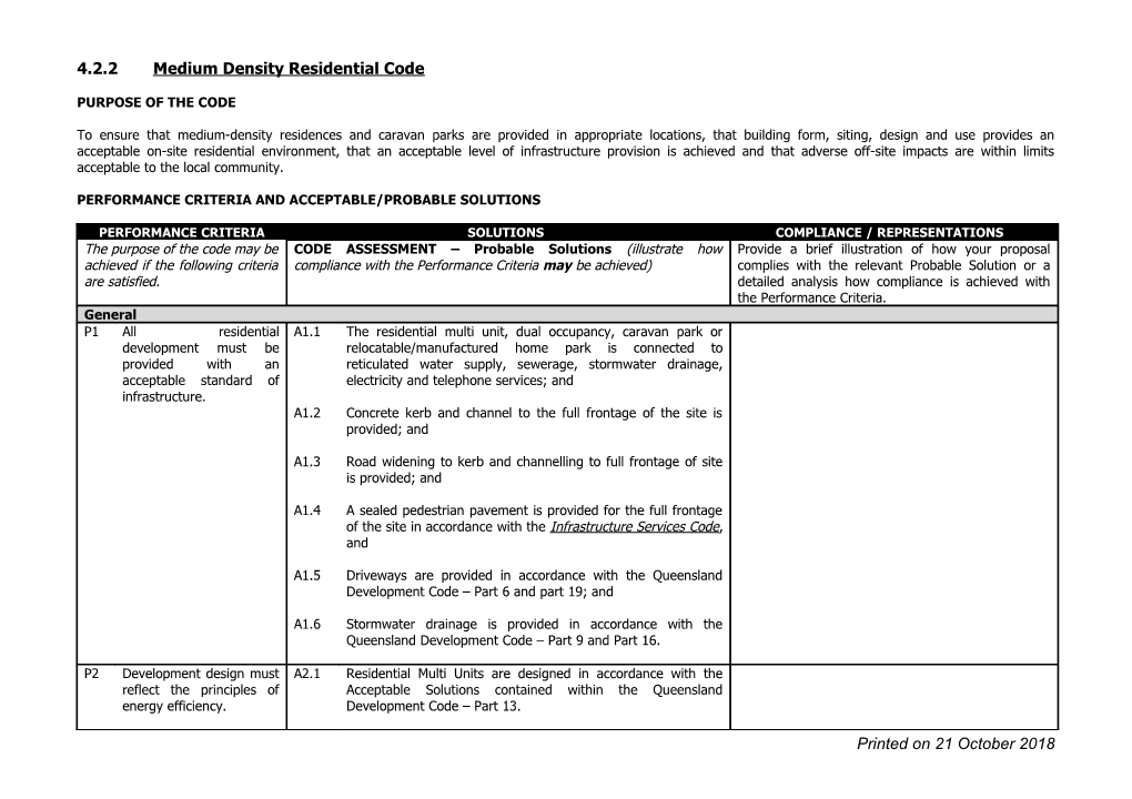 4.2.2Medium Density Residential Code