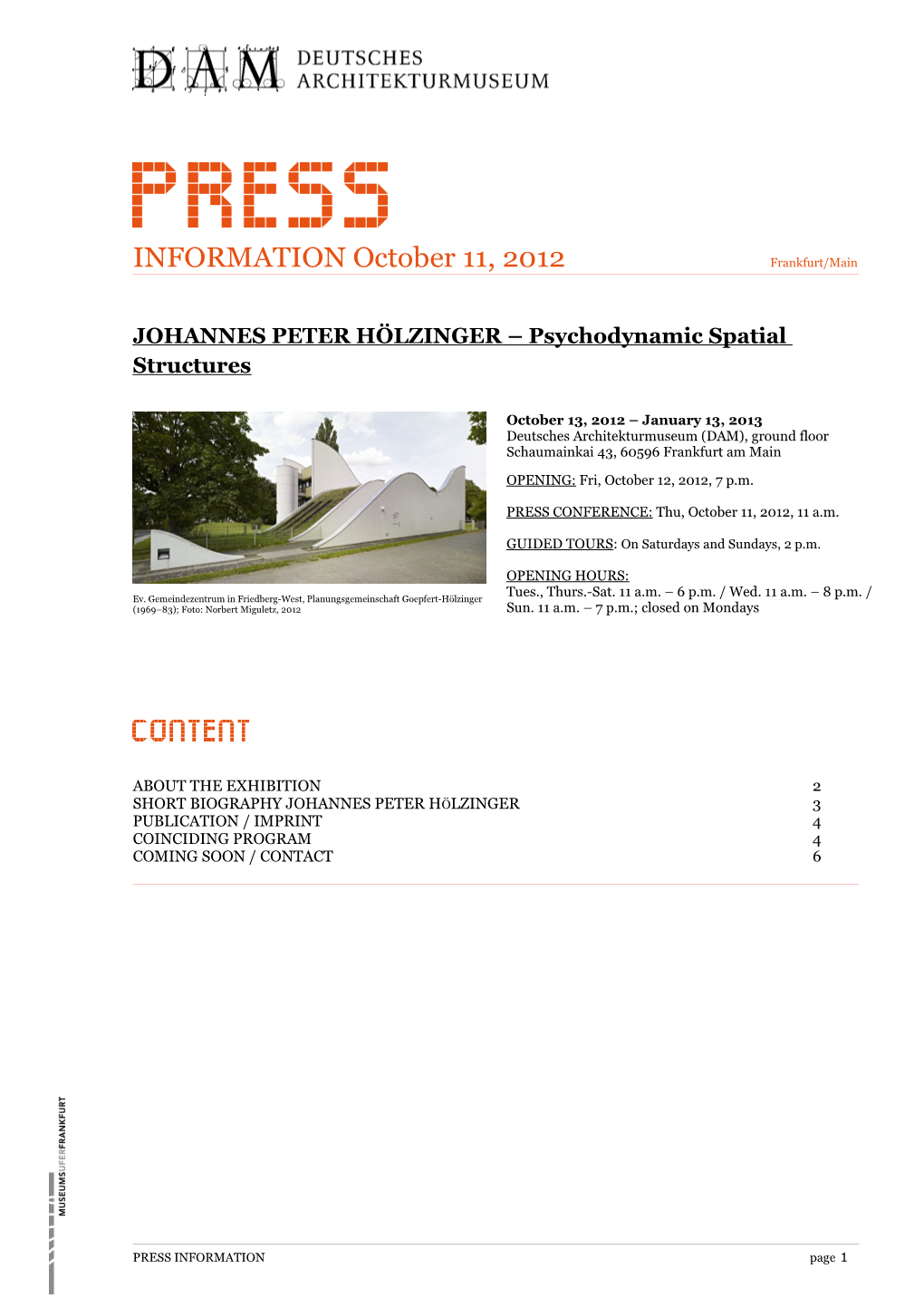 JOHANNES PETER HÖLZINGER Psychodynamic Spatial Structures