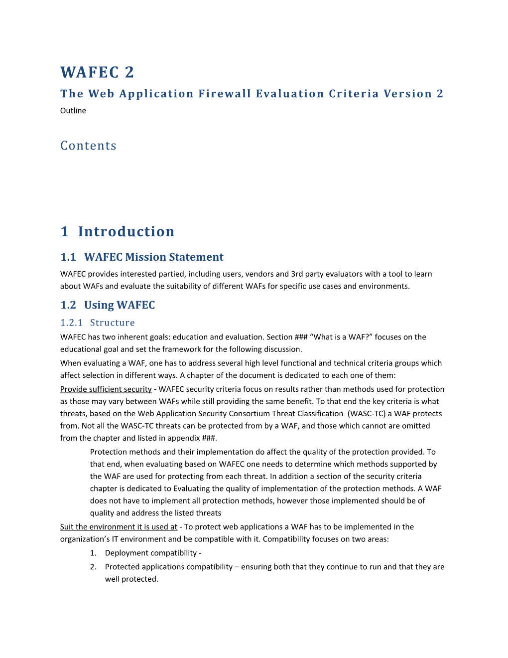 The Web Application Firewall Evaluation Criteria Version 2