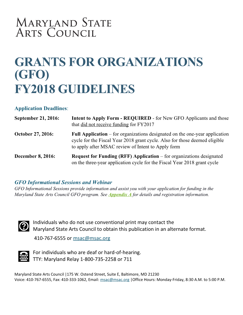 Grants for Organizations (GFO)