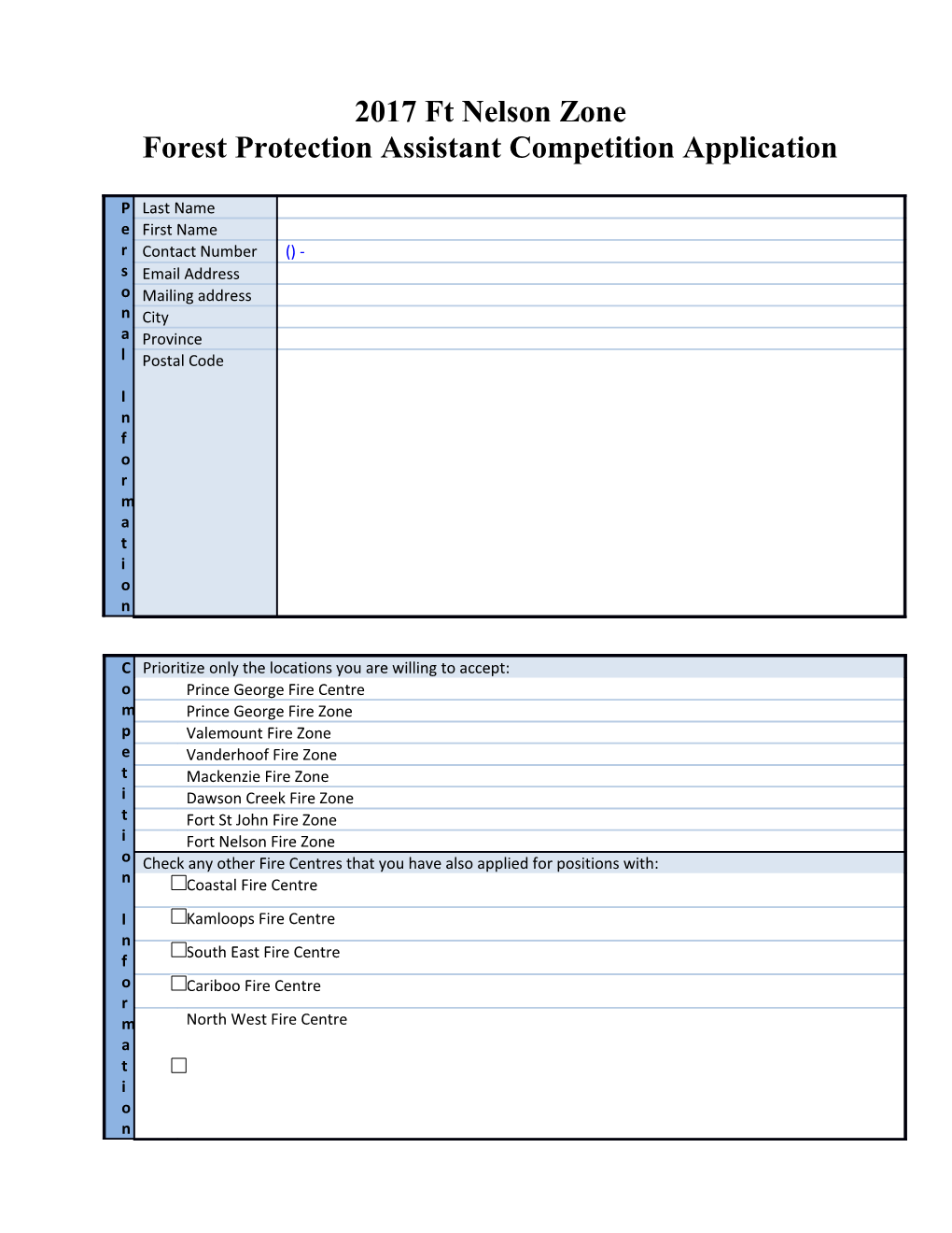 Forest Protection Assistant Competition Application