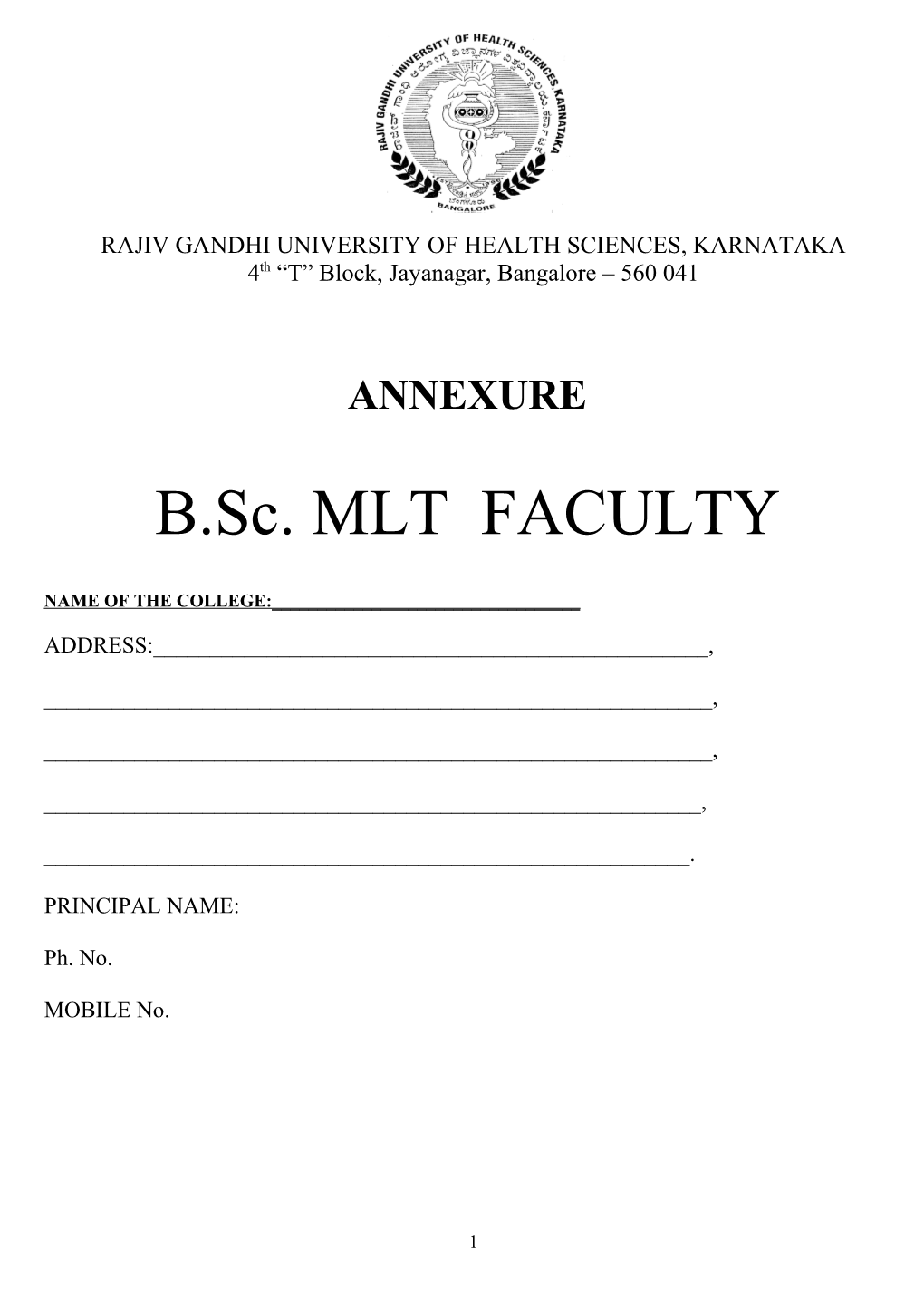 LIC INSPECTION REPORT- Part-1 ( Affiliation of Colleges)