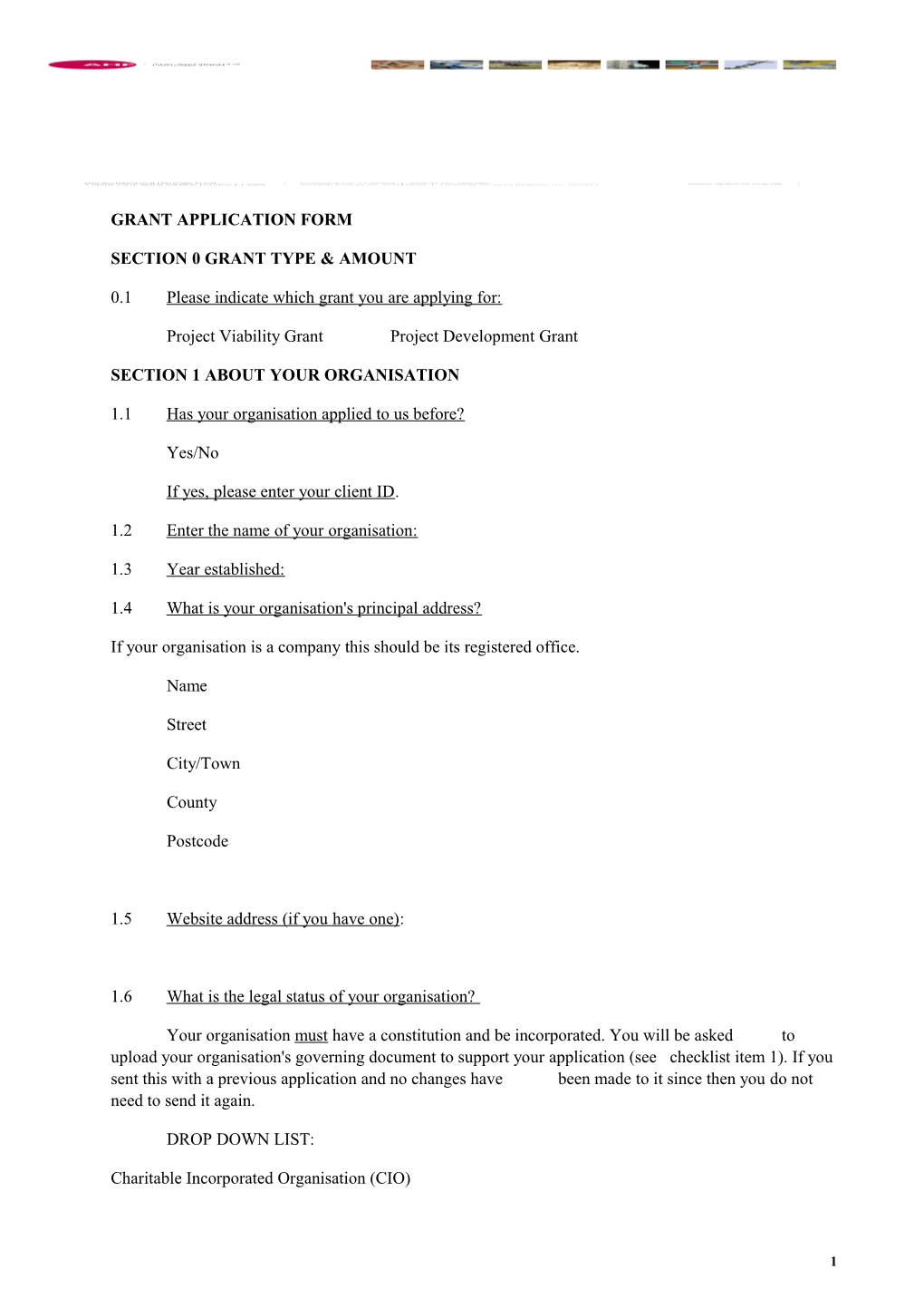 Section 0 Grant Type & Amount